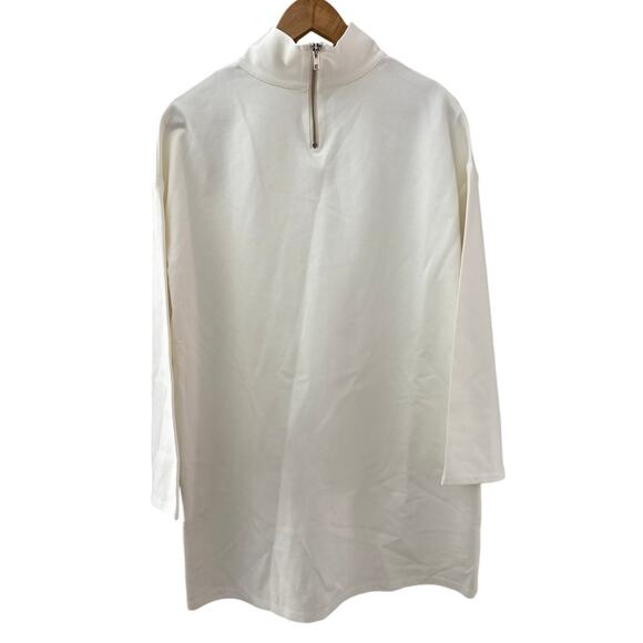 Emerson Fry Edie Turtleneck Ponte Stretch Mini Dress in Ivory Size Large - Picture 8 of 13